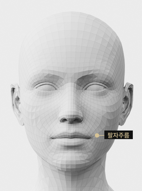 팔자주름 주변 피부 탄력 개선을 위한 보톡스 시술 설명 이미지