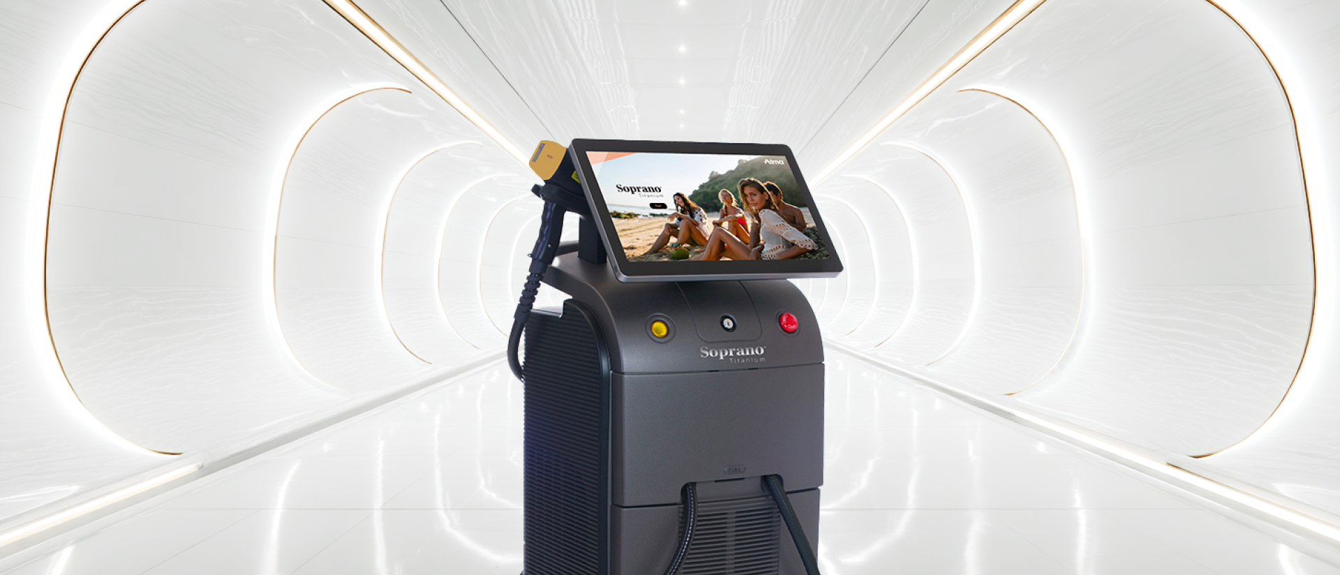 강남 피부관리 클리닉 UH CELL 티타늄 리프팅 시술 콘셉트를 표현한 그래픽 배너 이미지