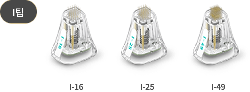 멀티니들 팁과 원니들 팁을 포함한 포텐자 침습형 팁 종류를 보여주는 이미지 - I팁
