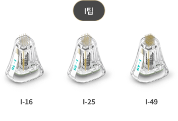 멀티니들 팁과 원니들 팁을 포함한 포텐자 침습형 팁 종류를 보여주는 이미지 - I팁