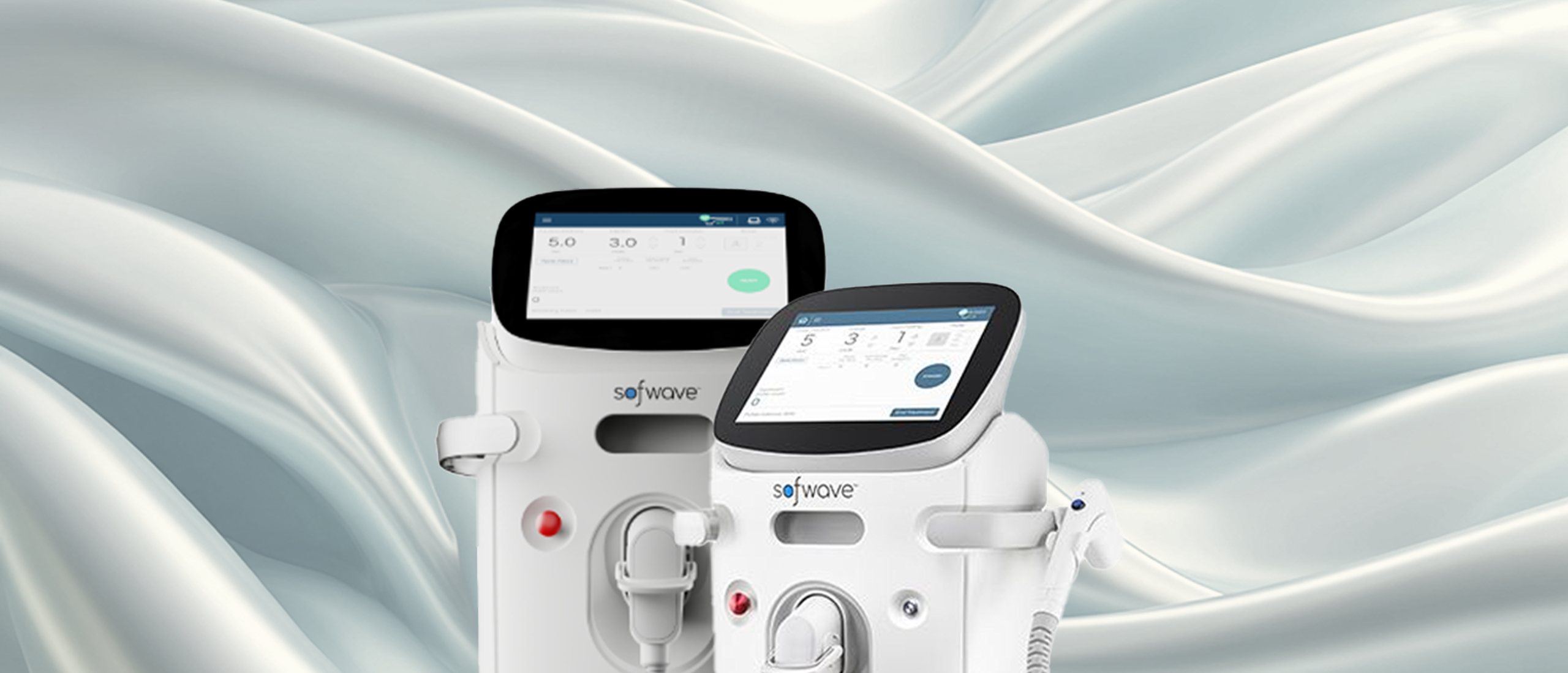 소프웨이브 리프팅 장비와 프리미엄 초음파 리프팅 이미지