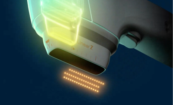 점 형태로 에너지를 집중 조사해 굴곡진 부위 볼륨과 탄력을 개선하는 점모드 작용 원리 이미지