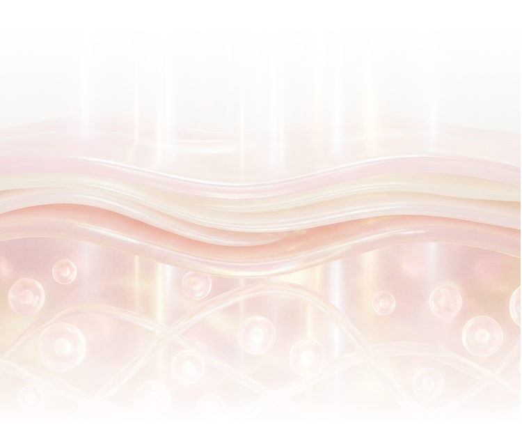 소프웨이브 기술로 진피 상부에 에너지가 전달되는 구조를 설명하는 일러스트레이션