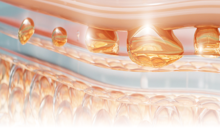 스킨바이브 시술 후 피부 장벽 강화 및 수분 보유력 증가를 보여주는 피부 단면 이미지